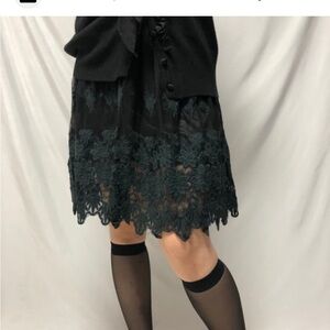 My style whimsygoth style lace tulle skirt black small